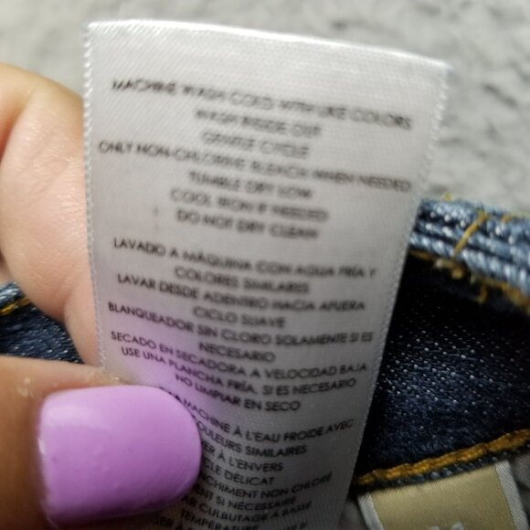 Michael Kors Jeans Womens 14 Blue Stretch Dark Wash Mid Rise Bootcut - Picture 14 of 16